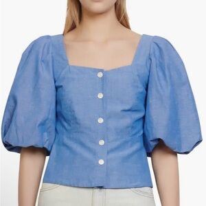 Puff Sleeve Woven Top
sandro